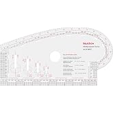 Liquidraw 4-in-1 Multipurpose Curve Ruler, Acrylic | Armhole, Hip, Front &amp; Back Neckline, Imperial &amp; Metric, for Sewing &amp; Fashion Design