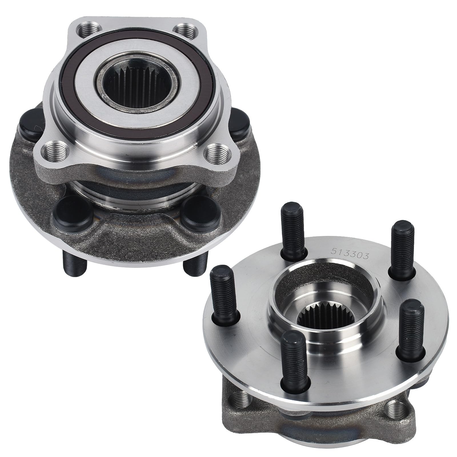 Photo 1 of KUSATEC 513303 2pcs Front Wheel Bearing and Hub Assembly Compatible with 2008-2014 Subaru Forester Impreza 2013-2014 XV Crosstrek 2005-2014 Subaru Outback Legacy, 5 Lug Bolts w/ABS