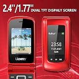 CHAKEYAKE G380D Senior Flip Phone Big Buttons SOS 1000mAh GSM Unlocked Red view 7