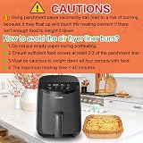 BYKITCHEN 200pcs Air Fryer Liners 8 Inch, Nonstick Parchment, 6.5in Inner view 6