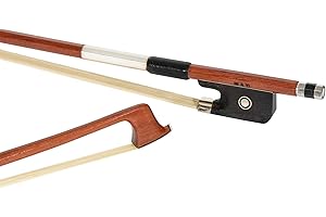 M MI & VI MI&VI AB-510 Brazilwood Viola Bow for 13" Violas with Ebony Frog | Octagonal Silver Mount | Well Balanced | Light Weight | Mongolian Horse Hair - MIVI Music