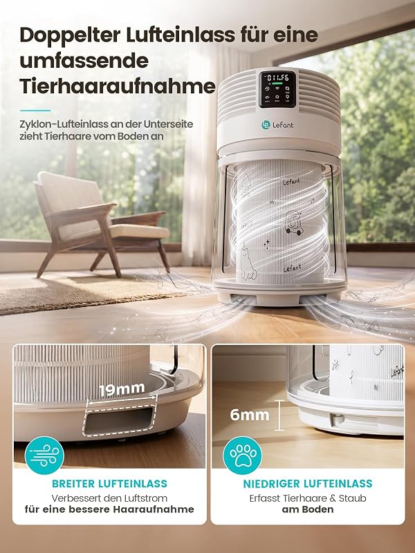 Luftreiniger HEPA H13, CADR 350m³/h, PM2.5 Sensor, bis 108 m²