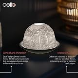Cello Highland Cow Porcelain Tealight Holder Dome 3D Lithophane Gift view 2