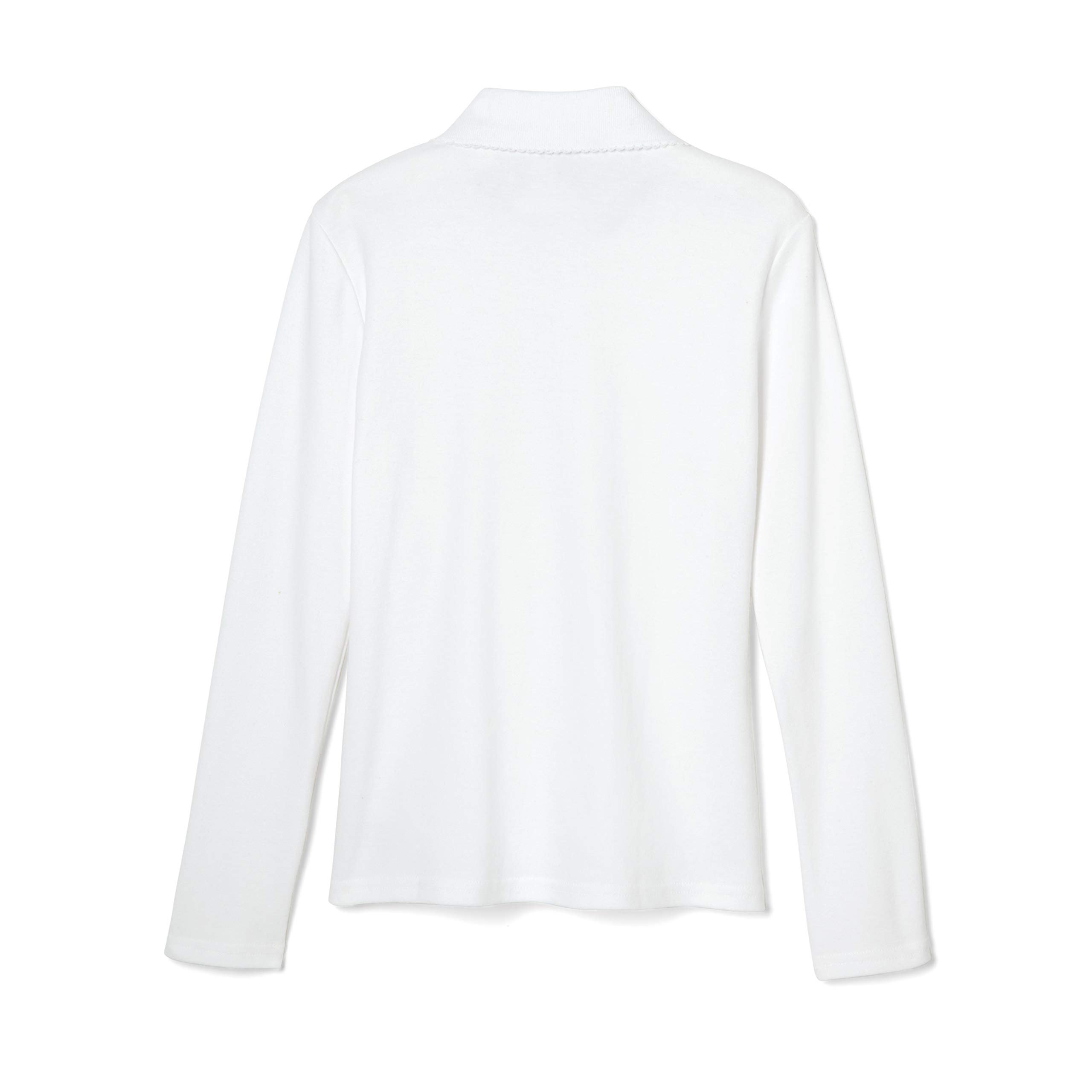 French Toast Girls' Uniform Long Sleeve Polo with Picot Collar (Standard & Plus)