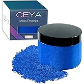 Ceya Mica Powder, 5.3oz/ 150g Palace Blue Pearlescent Effect Colorant Pigment Powder for Epoxy Resin, Tumblers, Slime Bath Bomb, Soap Dye, Slime, Candle, Resin Crafting, Paint, Jewelry, Nail Polish