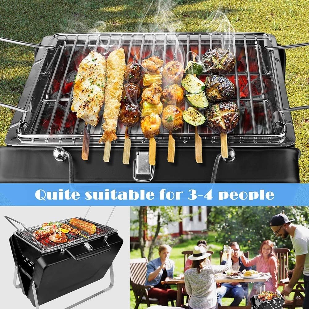 review XBR Barbecue Grill 2in1 Table Grill Electric Indoor and Outdoor use, Griddle and Grill Rack with Handles and knobs, thermostats