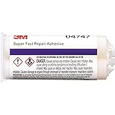 3M Super-Fast Repair Adhesive, 04747, 1.6 fl oz Cartridge, Tranlucent Color | Two-Component; Semi-Rigid; Urethane Adhesive