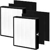FLT5900 Replacement Filter - J - Compatible with AC5900WCA and AC5900WDLX Air Purifiers - 2 x H13 Grade Filter & 4 x Carbon Pre-Filters - Part # FLT5900