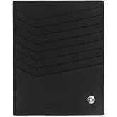 MONTBLANC Long Pocket 8cc Unisex Adult Wallet with Pen, Black, Leather, Top Grain Leather, RFID Protected