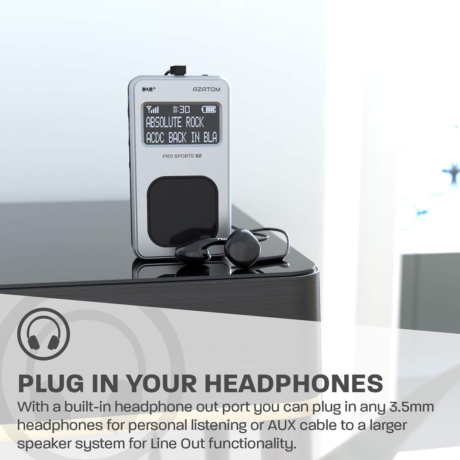 Portable DAB/DAB+ & FM Digital Radio, Silver/Black S2 - Image 5