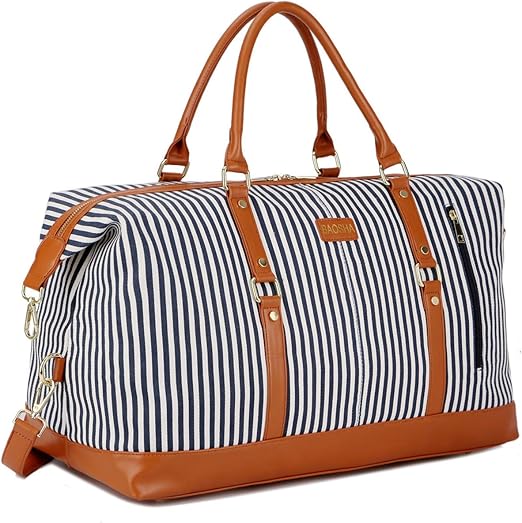 BAOSHA HB14 Canvas Travel Tote Duffel Bag Carry on Weekender Overnight