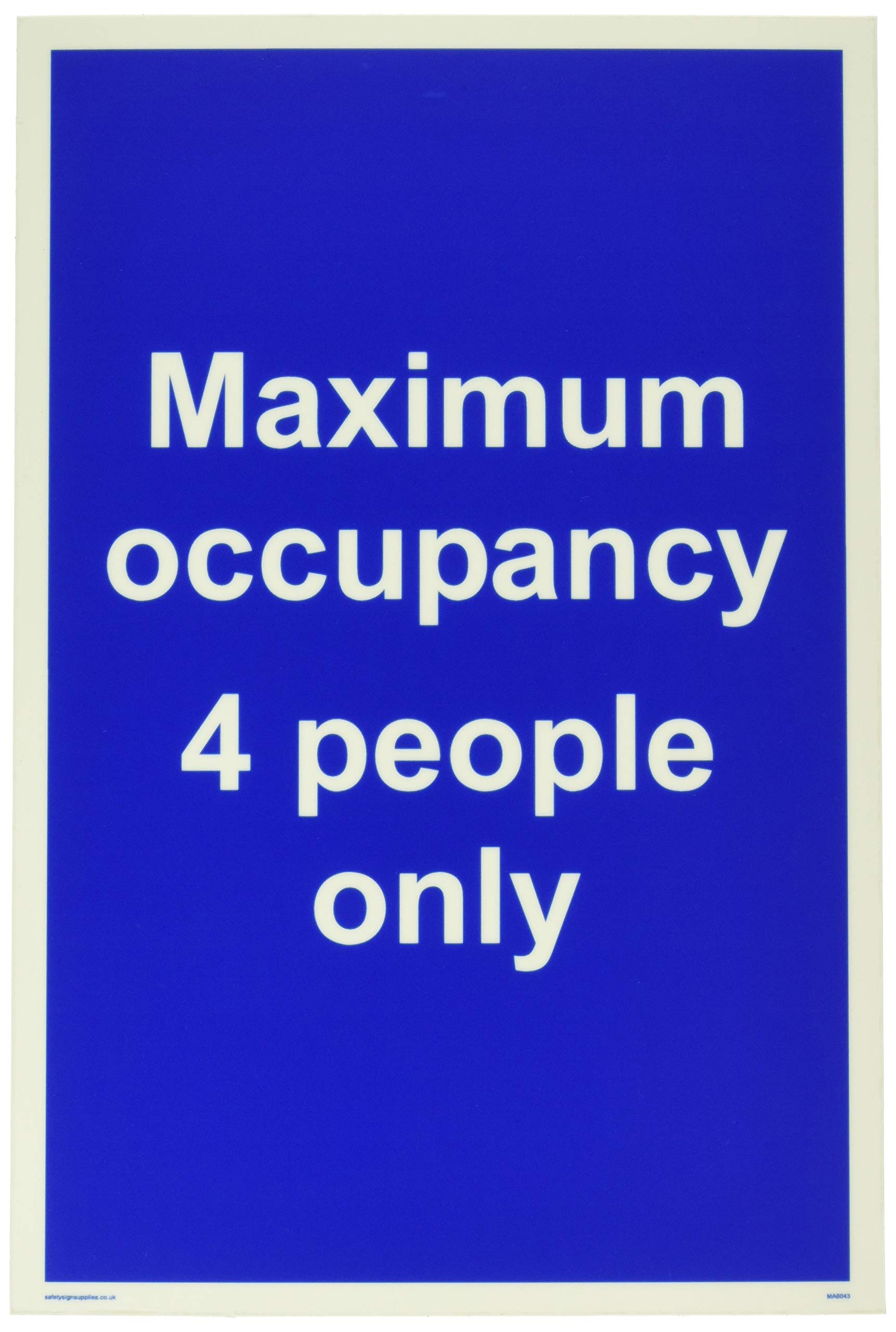 Maximum occupancy 4 people only