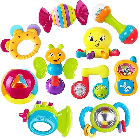 iPlay, iLearn 10pcs Baby Rattle Toys 