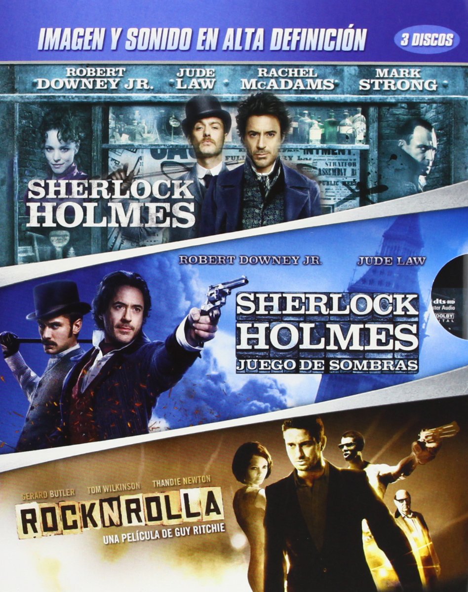 Sherlock Holmes 1 + Sherlock Holmes 2 + Rocknrolla (Blu-Ray) (Import Movie) (European Format - Zone B2) (2012)