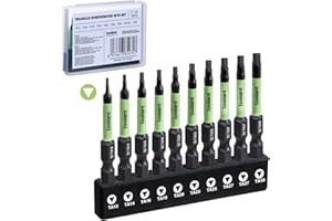 toolant Triangle Screwdriver Set,S2 Steel Triangle Bit Set(2" long Magnetic Heads),1/4 Hex-Shank Tamper-Proof Security Bit Set,Sizes: TA12,TA14,TA16,TA18,TA20,TA23,TA25,TA27 (x2),TA30