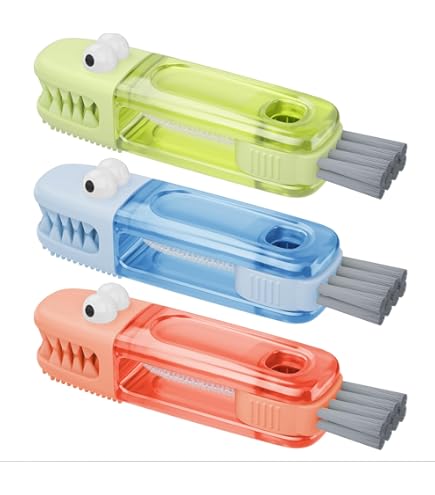 Lot De 3 Brosses De Nettoyage 3 En 1 Pour Couvercles De