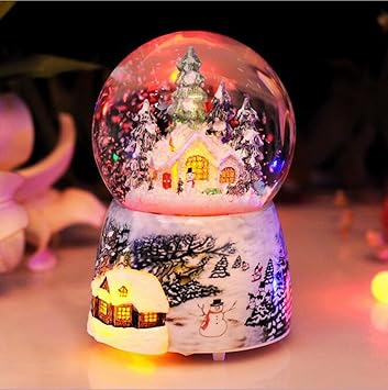 Neige Maison Double De Noël Sallume Mp3 Boule De Cristal