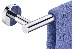 Hoooh 24-Inch Bathroom Single Towel Bar SUS 304 Stainless Steel Towel Holder Rack Wall Mount Polished Finish, A100L60-CH