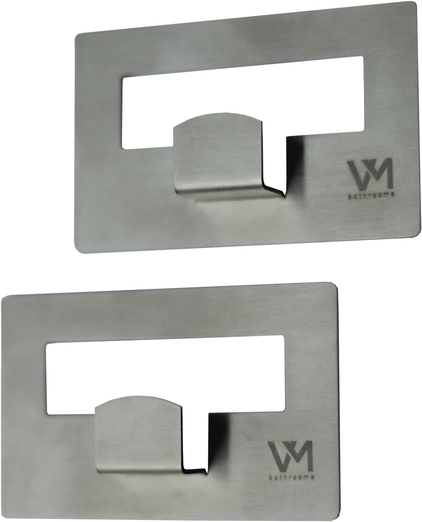 2 Premium Towel Hook in Elegant Design High-Quality Hooks for Bathroom and Kitchen – Stainless Steel Self Adhesive Hooks – A Real Eye-Catcher for Your Home