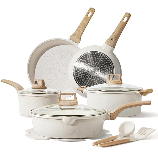 CAROTE 14 PCS POTS AND PANS SET NONSTICK,COOKWARE...