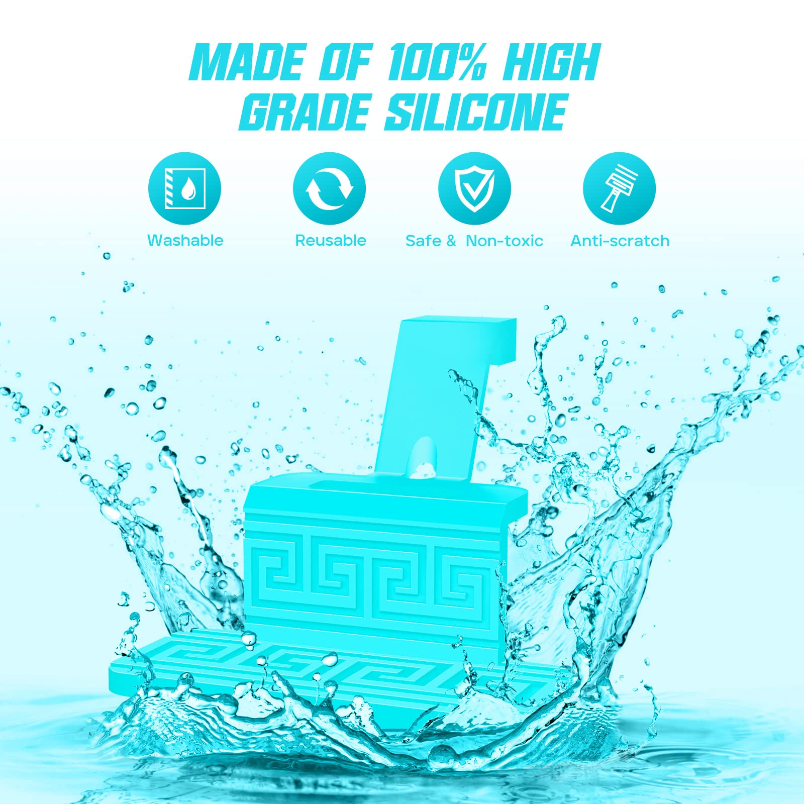 FireAnt Silicone Saline Pods Refills Accessories Compatible with Navage Nasal Care, 16 Pack Reusable Silicone Salt Pads Refills Replacements, Easy Operation (Light Blue 16 Packs)