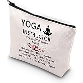 WCGXKO Yoga Instructor Gift Funny Yoga Teacher Definition Zipper Pouch Makeup Bag (Yoga InstructorD)