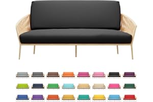 MoNiBloom Twin Futon Cover, Armless Stretch Futon Slipcover Armless Sofa Cover Furniture Protector, Washable Zippered Futon Couch Cover for Adults Kids and Pets, Jackknife Rv Sofa Covers, Black