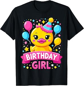 Duck Lover Birthday Girl Rubber Duck T-Shirt