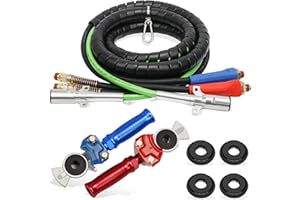 CheeMuii Semi Truck Air Line Kit - 15 ft 3 in Air Hose with Glad Hand and Seals