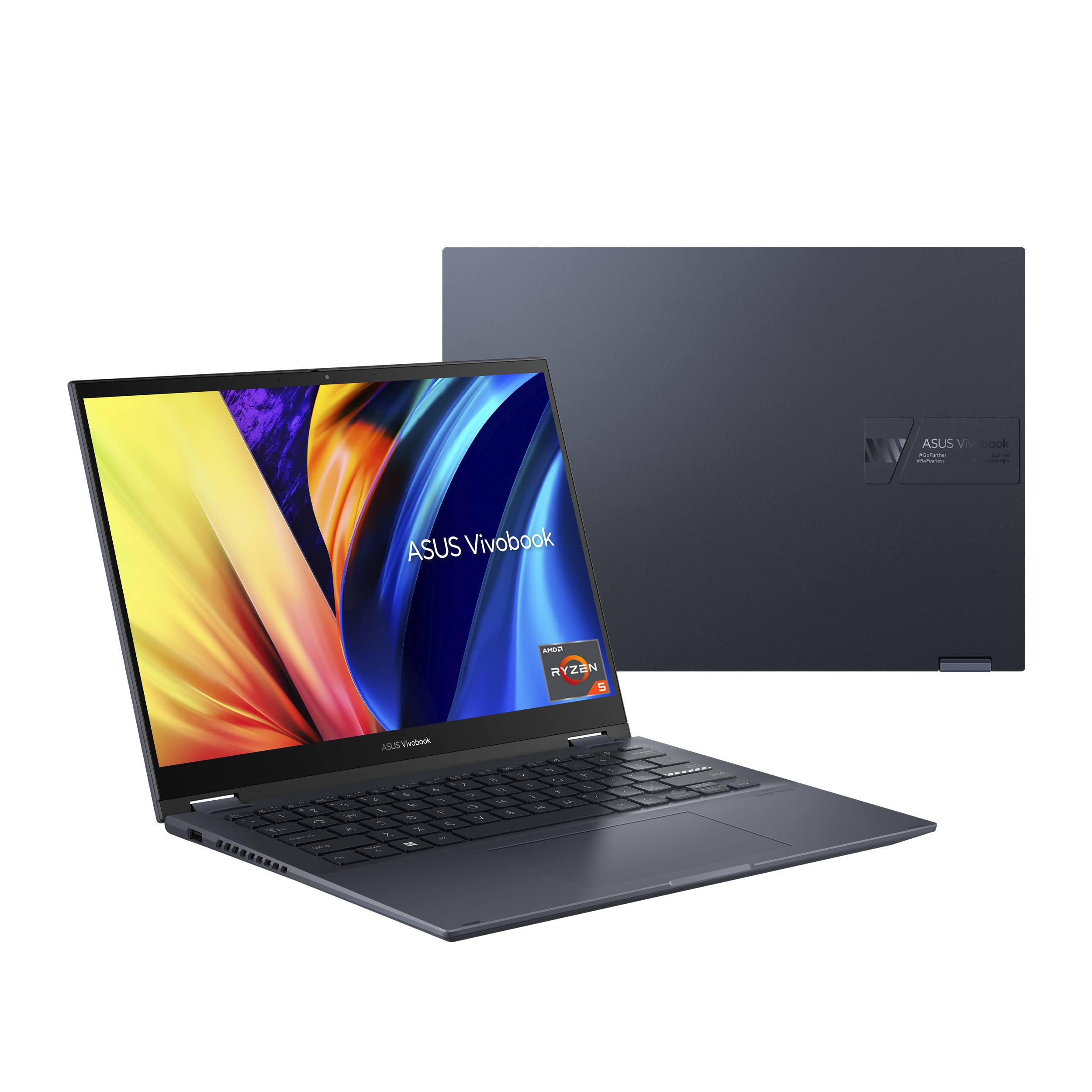 ASUS Vivobook S 14 Flip 14â€ WUXGA 16:10 touch, AMD Ryzen 5 5600H CPU, 8GB RAM, 512GB SSD, NumberPad, FingerPrint, Windows 11 Home, Quiet Blue, TN3402QA-AS54T
