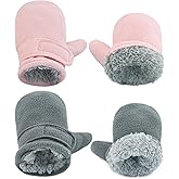 BAVST Baby Toddler Winter Mittens Girls Warm Fleece Lined Gloves Kids Sherpa Lined Mittens for Boys