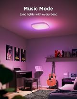 Govee LED Ceiling Light Smart RGBIC 2400LM Matter Alexa Google 30cm Square view 8