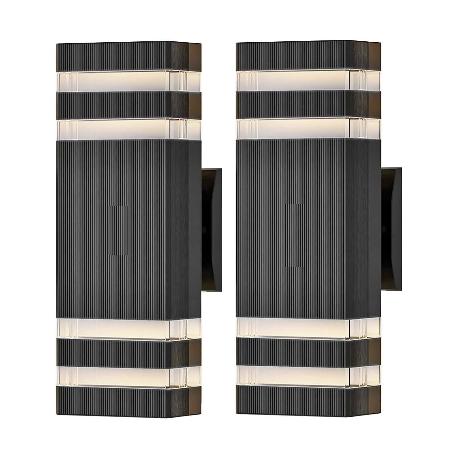 Photo 1 of 1-Pack** JESENBIL Outdoor Wall Light, Up and Down Exterior Modern Black Wall Sconces, Waterproof Outdoor Lingting Wall Mount Aluminum Porch Wall Light for Patio Entryways Garage 1-Pack