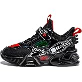 Kid Boys Girls Lightweight Breathable Sneakers Strap Athletic Tennis Shoes for Running Walking