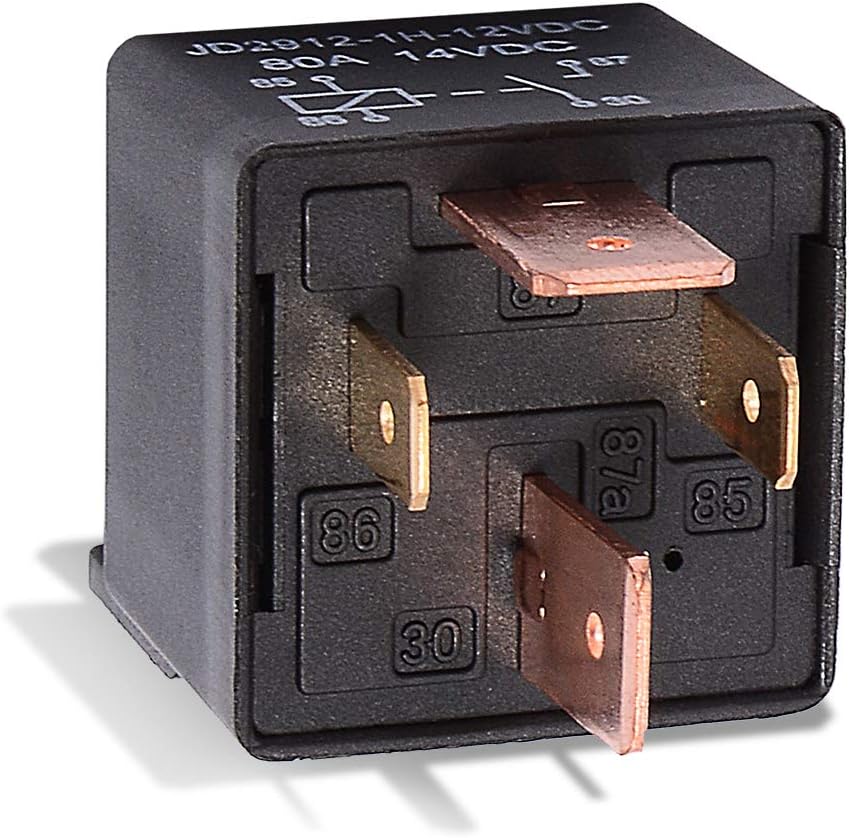 Ehdis [1 Pack Car Truck Motor Heavy Duty Heavy Duty 4-Pin 80A 12V On/Off Normally Open SPST Relay Socket Plug 4 Wire Automotive: Automotive