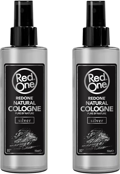 Redone Silver Aftershave Cologne Spray 2x 150ml Natural Long Lasting Men