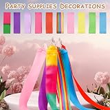 Surplex 10 Pcs Rhythmic Dance Ribbons with Twirling Rods Colorful view 5