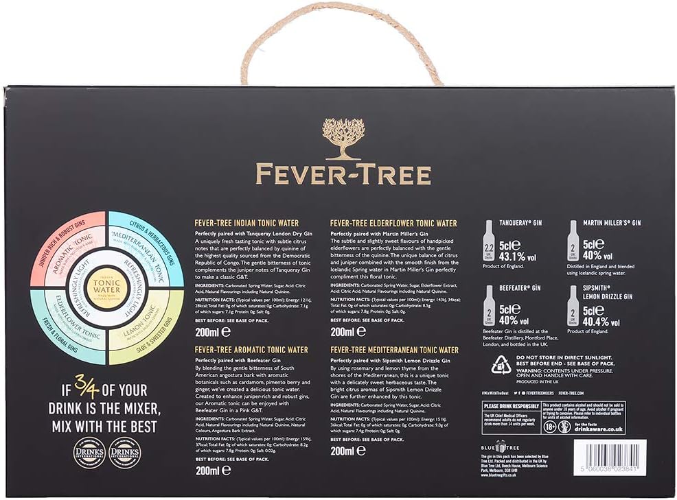 Fever Tree Ultimate Gin and Tonic Selection Gift Set by Blue Tree Gifts