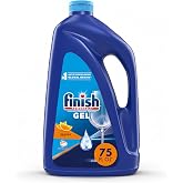 Finish Gel Dishwasher Detergent Liquid, Plastic Free Formula, Orange, 75oz | Dish Detergent, Easy-to-Pour Dish Soap, Liquid Dishwasher Gel, Septic Safe Dishwashing Detergent