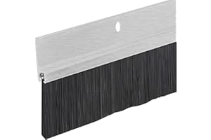 RANDALL MANUFACTURING CO., INC Aluminum & Brush Door Sweep | 36-Inch Length | Weatherproofing Solution for Gaps Up to 1 1/2" | Durable USA-Made Door Sweep Seal | Dust, Debris, and Draft Protection (36")