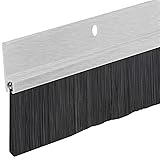 Aluminum & Brush Door Sweep | 48-Inch Length