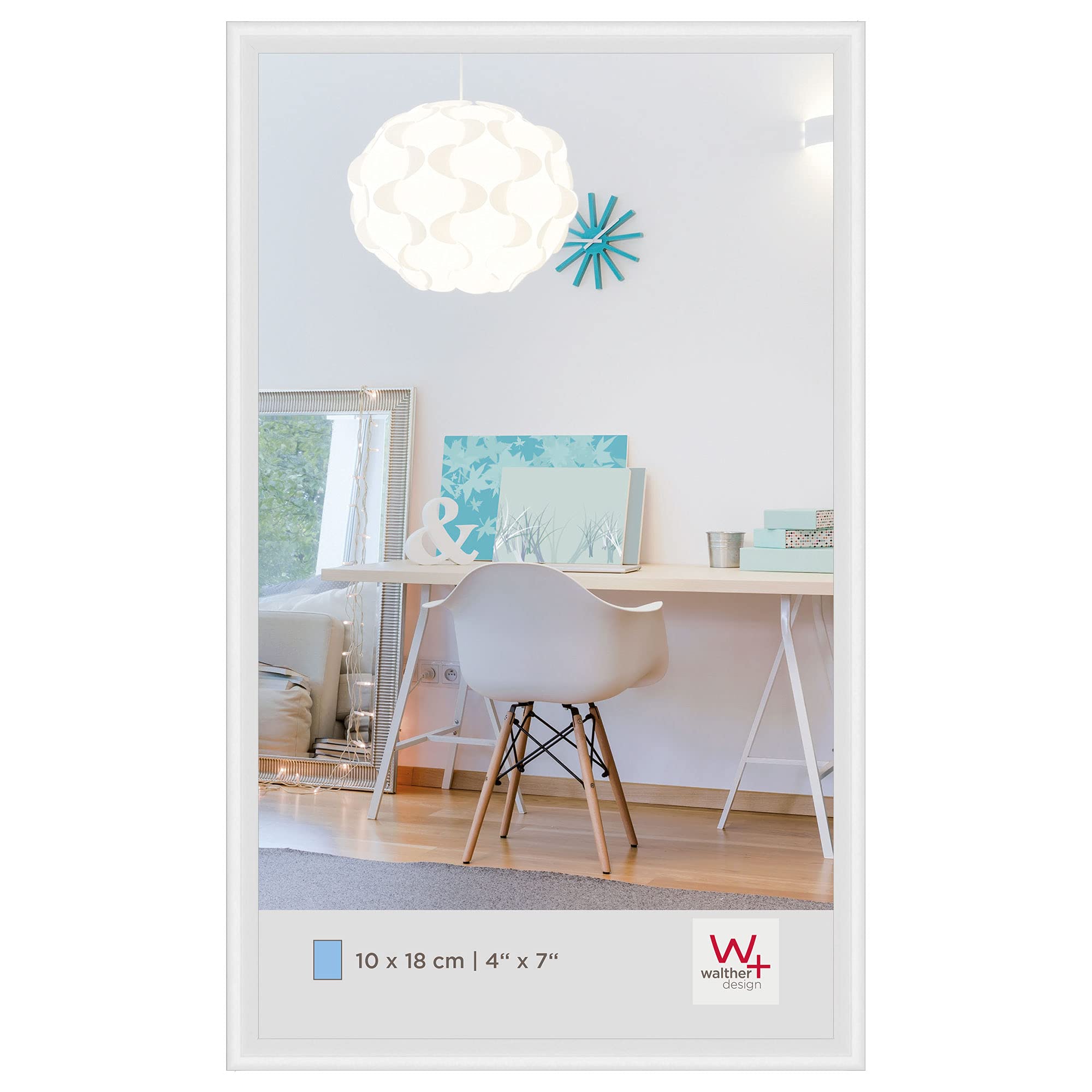 walther Design Picture Frame White 10 x 18 cm New Lifestyle Plastic Frame KV118W