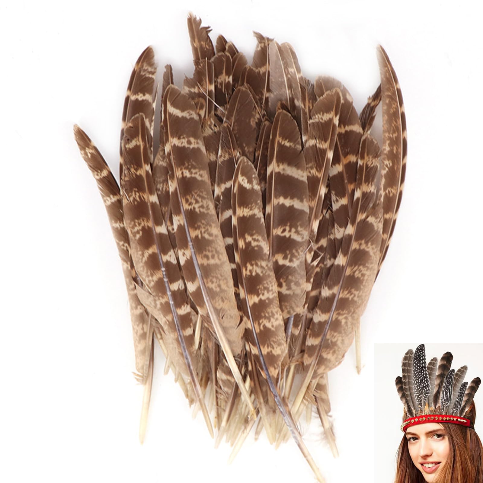 30 Pcs of Natural Pheasant Feathers, Craft Pheasant Feathers, Mixed with Natural Feathers, Can be Used for Clothing, Masks, Weddings, Parties, Decorative Flower Arrangements