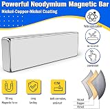 FINDMAG Neodymium Magnetic Bar 40x10x5 mm White NiCuNi Coated 14 lb view 2