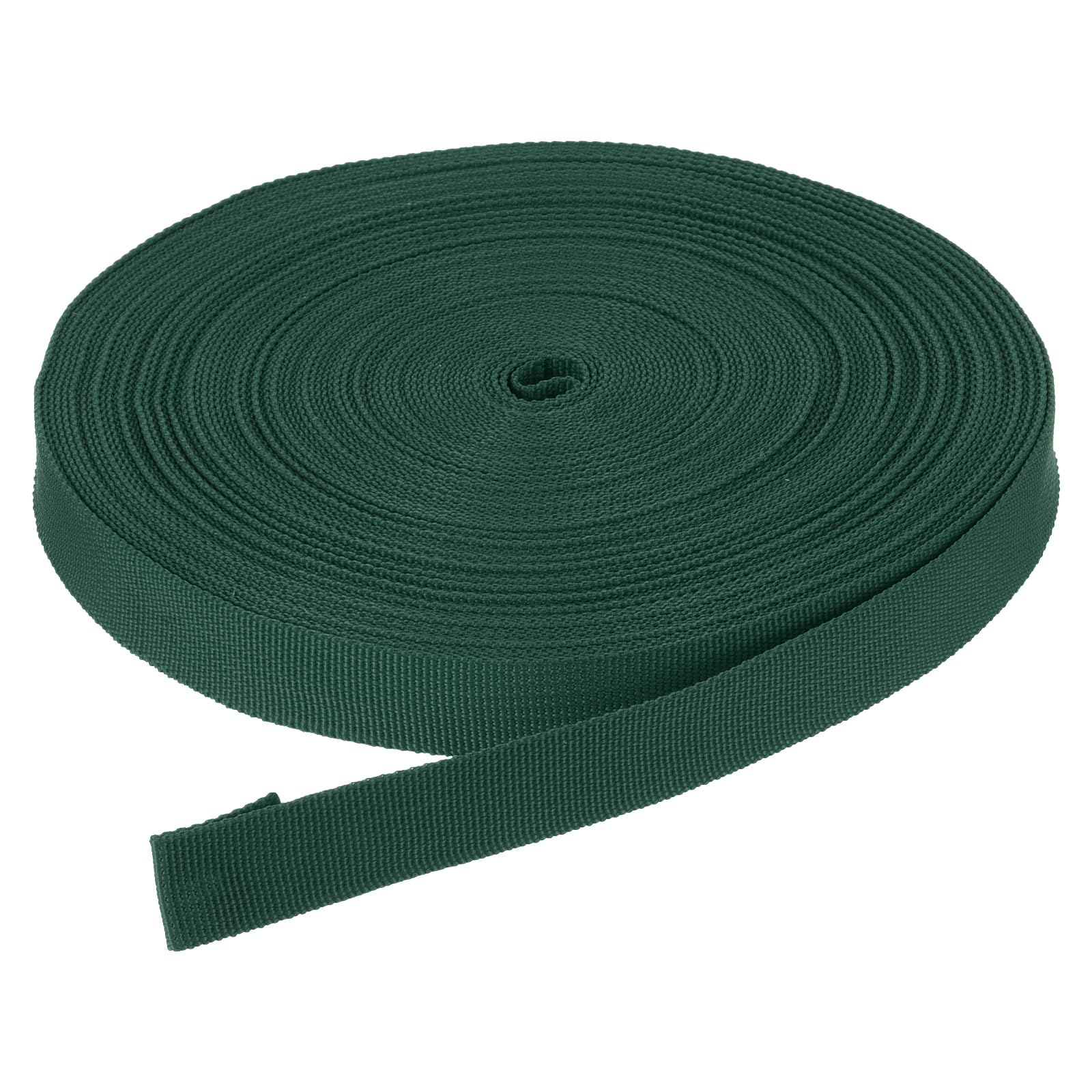 DMiotech 50 Yard x 3/4 inch Width Nylon Webbing Strap Poly Flat Webbing Strapping for DIY Craft Backpack Strapping, Sewing, Outdoor Gear Repair, Dark Green
