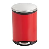Safco Ellipse Step On Plastic Trash Can with Foot