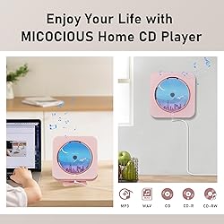 MICOCIOUS Portable CD Player with Bluetooth Desktop