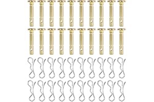 YUNVI 20 Sets Shear Pins and Cotters Pins,Replacement Shear Pins Compatible with Snowblower 738-04124 714-04040, Shear Pin Kit Compatible with MTD Craftsman Cub Cadet Troy Bilt Snowblowers
