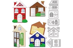 GLOBLELAND House Gift Card Holder Cutting Dies for Card Making Gift Card Tag Cut Die for DIY Scrapbooking Journal Embossing Paper Craft Decor