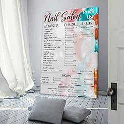 JBBGO Nail Price List Poster for Beauty Salon